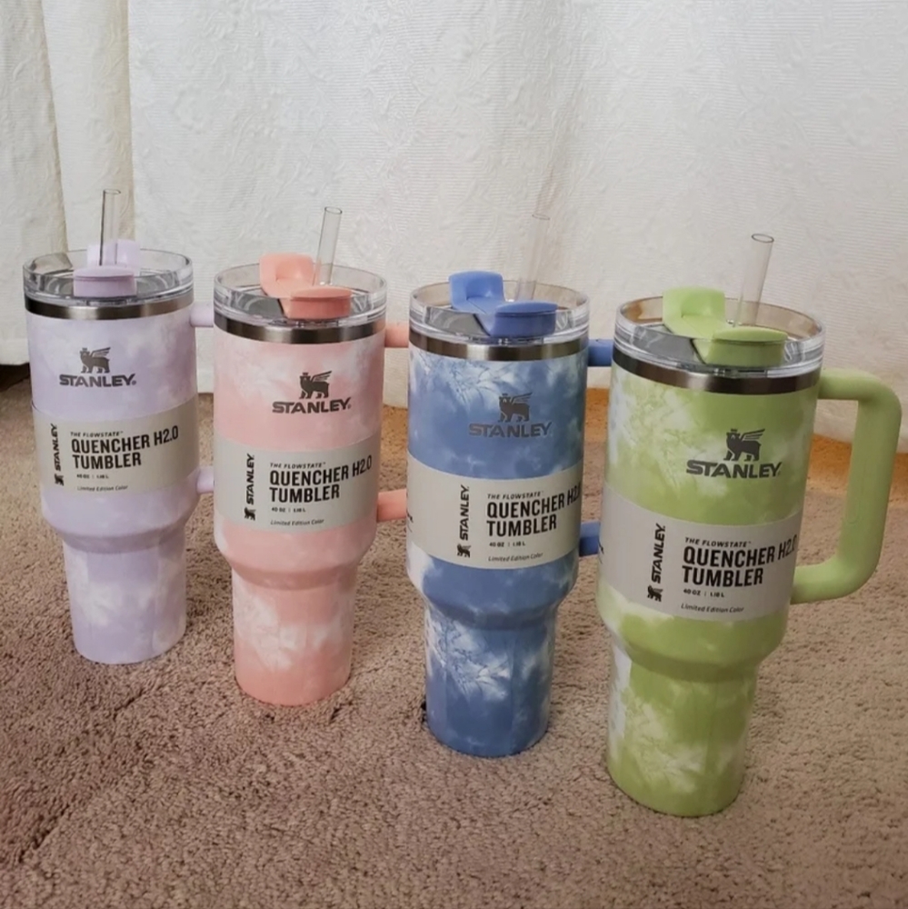 Stanley Quencher 40oz tumbler target limited edition tie dye bundle (4 tumblers)